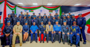 Kenyan police contingent serving under UNMISS together with senior leadership members of the diplomatic community and distinguished guests during peacekeeping awards in South Sudan PHOTO/KPS/X