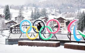 Photo taken in front of the Milan Cortina Winter Olympics and Paralympics rings PHOTO/Andrew Medichini/AP
