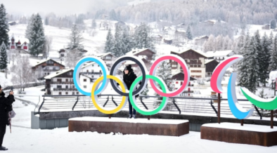 Photo taken in front of the Milan Cortina Winter Olympics and Paralympics rings PHOTO/Andrew Medichini/AP