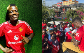 A collage photo of Masagara and his fellow fans after watching the game PHOTO/Masagara/Fb