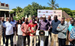 Council of Governors led by chairperson Ahmed Abdullah during a press briefing in Kilifi PHOTO/CoG/X