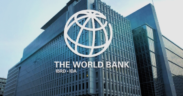 The image displays the exterior and logo of World Bank PHOTO/File
