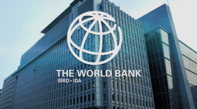 The image displays the exterior and logo of World Bank PHOTO/File