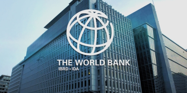 The image displays the exterior and logo of World Bank PHOTO/File