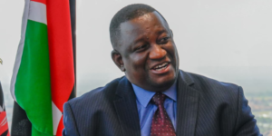 Salim Mvurya CS Youth Affairs, Creative Economy and Sports during a talk with members of Sports Kenya in his office PHOTO/Mvurya/X