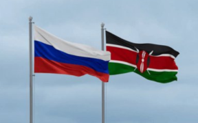A Russian Flag Waving Along Kenyan Flag. PHOTO/ File