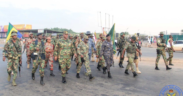 Ghana Armed Forces during a regional security service march PHOTO/Ghana Forces/X