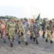 Ghana Armed Forces during a regional security service march PHOTO/Ghana Forces/X
