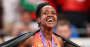 Faith Kipyegon during Olympics PHOTO/Kipyegon/X