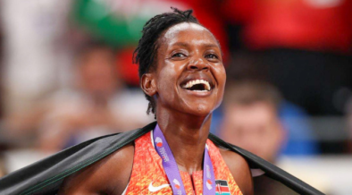 Faith Kipyegon during Olympics PHOTO/Kipyegon/X