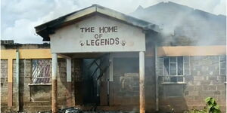 Dormitory Razed by Fire Belonging to Thika Children’s Rescue Centre. PHOTO/ File