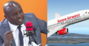 A photo collage of Mwenda Mabura and Kenya Airways plane. PHOTO/Courtesy.