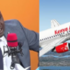 A photo collage of Mwenda Mabura and Kenya Airways plane. PHOTO/Courtesy.