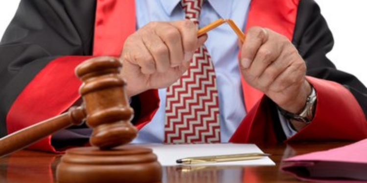 Am AI Image For Illustration Purposes Showing A Judge Breaking A Pen After A Court Ruling. PHOTO/ File