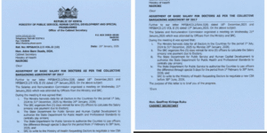 Notice from the Ministry of Health on adjustment of basic salary for doctors PHOTO/Atellah/X