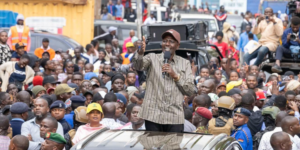 President Ruto addressing Nairobi residents PHOTO/File