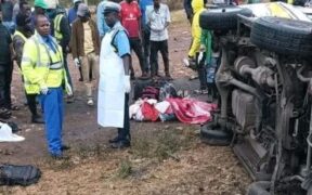 The collision involved a NAEKANA Sacco Nissan matatu and a heavy-duty lorry.