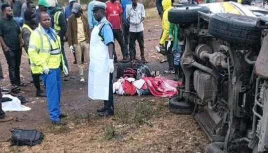 The collision involved a NAEKANA Sacco Nissan matatu and a heavy-duty lorry.