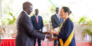 Ruto Awards Princess Zahra Aga Khan with the Elder of the Order of the Golden Heart