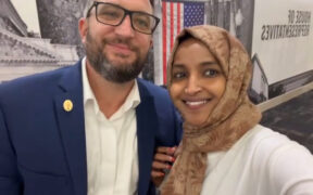 Ilhan Omar and Tim Mynett. Lawmakers are demanding a probe of Omar’s massive increase in wealth as disclosed to the House. ilhanmn/Instagram