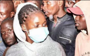 Nurse Jeptoo at the helicopter crash scene PHOTO/NCoK/X