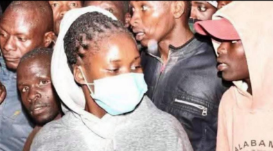 Nurse Jeptoo at the helicopter crash scene PHOTO/NCoK/X