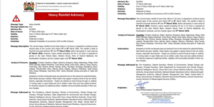 Kenya Met Heavy Rainfall Advisory Notice PHOTO/Kenya Red Cross/X