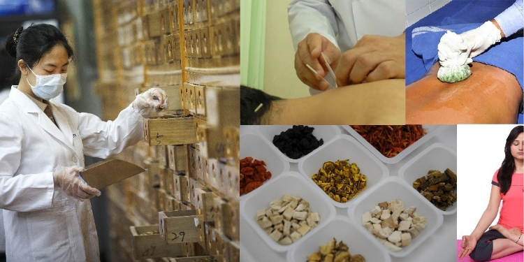A photo of A lady in a labcoat and some of the traditional medicine samples. PHOTO/ WHO