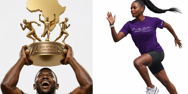 A photo collage of a man lifting a trophy and a lady sprinter. PHOTO/ File 
