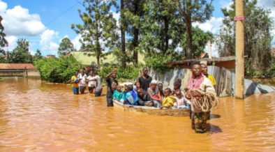 Children and women being rescued from flooded area in Kenya. PHOTO/ Human Rights Watch