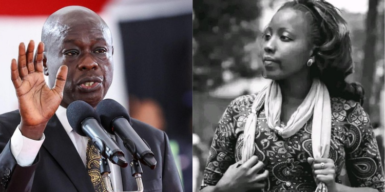 A photo collage of former Deputy President, Rigathi Gachagua, and the late blogger Maureen Gathigia Kinyua. PHOTO/ File