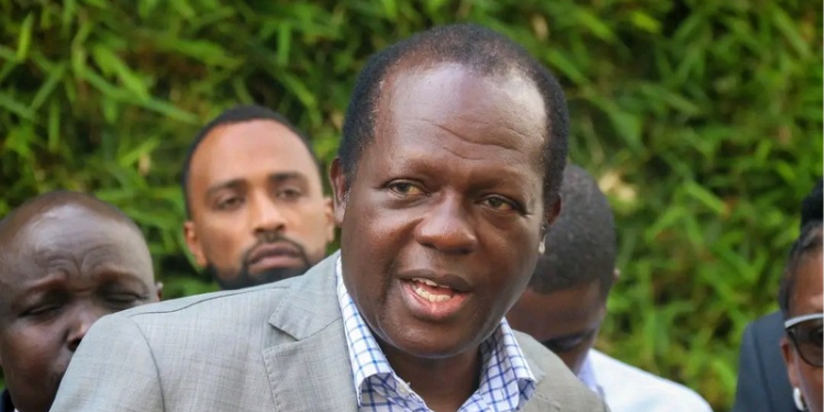 Former Cabinet Secretary Raphael Tuju in a past media address. PHOTO/ Nation