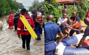 Kenya Red Cross leading in rescue and evacuation operations in Kisumu Nyando area after the river broke its banks PHOTO/Kenya Red Cross/X