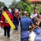 Kenya Red Cross leading in rescue and evacuation operations in Kisumu Nyando area after the river broke its banks PHOTO/Kenya Red Cross/X
