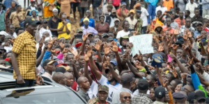 President Ruto speaking in Siaya