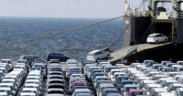 Vehicles being loaded into a courier ship in Srilanka. PHOTO/ File