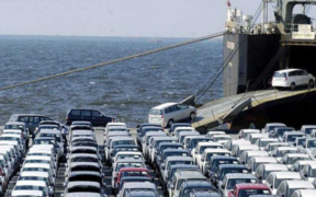 Vehicles being loaded into a courier ship in Srilanka. PHOTO/ File