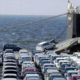 Vehicles being loaded into a courier ship in Srilanka. PHOTO/ File