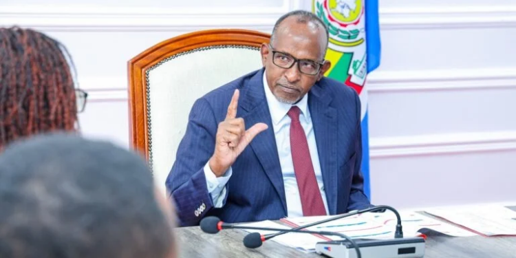 Health CS Aden Duale during the address of Human Resources for Health Challenges in Nairobi PHOTO/MoH
