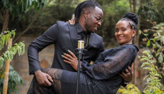 Gospel singer Guardian Angel and his wife Esther Musila in a past event. PHOTO/ Esther Musila