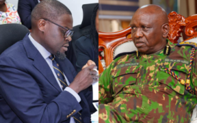 A photo collage of Police IG Douglas Kanja and Nairobi Governor Johnson Sakaja. PHOTO/NPS/Sakaja X.