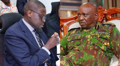 A photo collage of Police IG Douglas Kanja and Nairobi Governor Johnson Sakaja. PHOTO/NPS/Sakaja X.