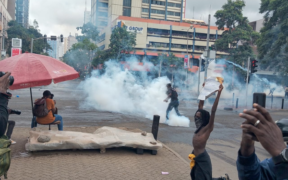 Anti-finance bill protests in Nairobi CBD in June 2024. PHOTO/ Edwin Hinda.