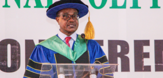 Education CS Julius Ogamba during the 6th Graduation Ceremony of the Kabete National Polytechnic in Nairobi on February 20, 2026. PHOTO/ Ogamba X.