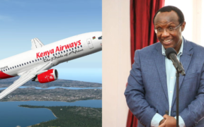 A photo collage of Kenya Airways plane and David Ndii. PHOTO/KQ/Pulse.