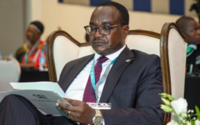Education Cabinet Secretary (CS) Julius Ogamba during the official opening of the 11th Africa Day of School Feeding celebrations in Gaborone, Botswana on February 28, 2026. PHOTO/Ogamba X.