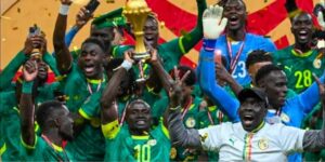 This is a photo of the winning team in the Last AFCON match