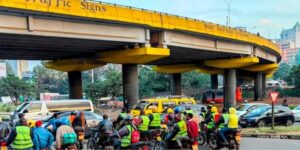 A section of globe roundabout in Nairobi town