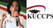 KUCCPS CEO Dr Agnes Wahome and the logo. PHOTO/ File