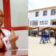A photo collage of KUCCPS CEO Agnes Mercy Wahome and KMTC headquarters. PHOTO/KUCCPS/Courtesy.